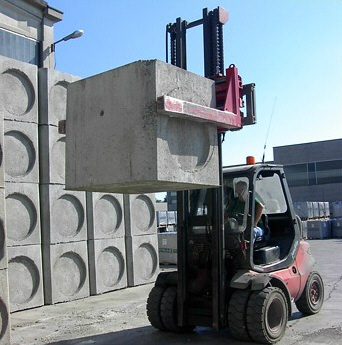 Захват для бетонных блоков - навесное оборудование для погрузчиков Sunward