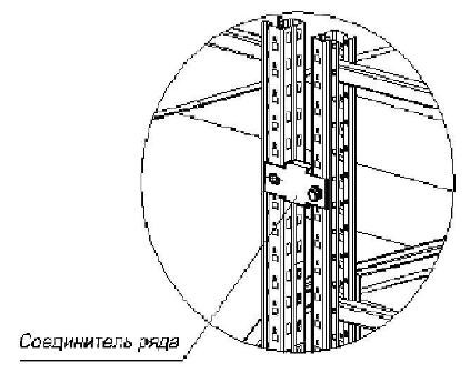 Соединитель ряда стеллажа